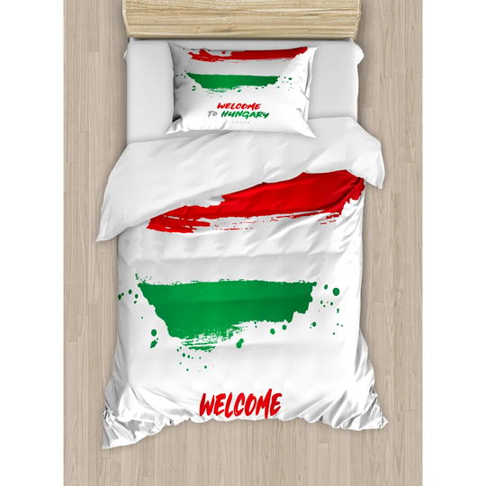 Shearer White/Red/Green 100% Brushed Microfibre Duvet Cover Set