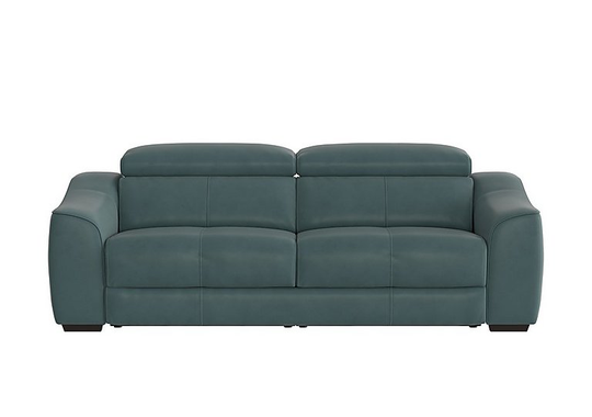 Elixir 3 Seater Leather Power Recliner Sofa - Green- World of Leather
