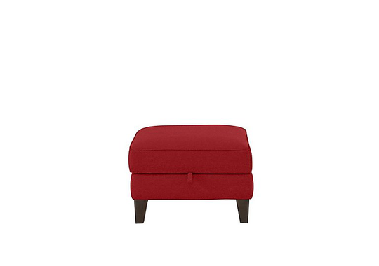 Brondby Fabric Storage Footstool - Red