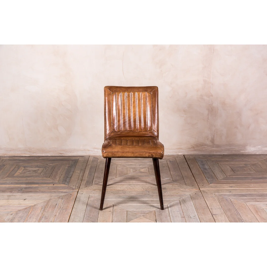Hobgood Genuine Leather Upholstered Dining Chair