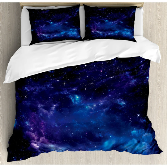 Meadville Purple/Dark Blue Microfibre 350 TC Duvet Cover Set