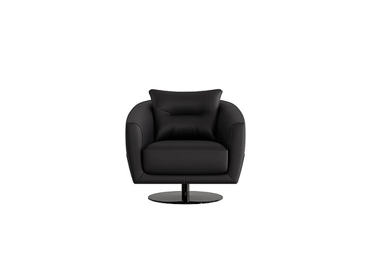 Nicoletti - Mimmo Leather Swivel Chair - Black