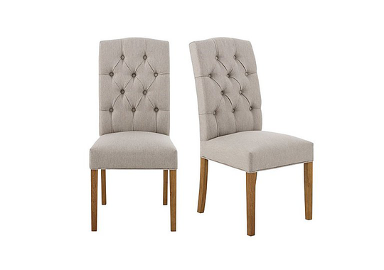 Furnitureland - California Pair of Button Back Upholstered Dining Chairs