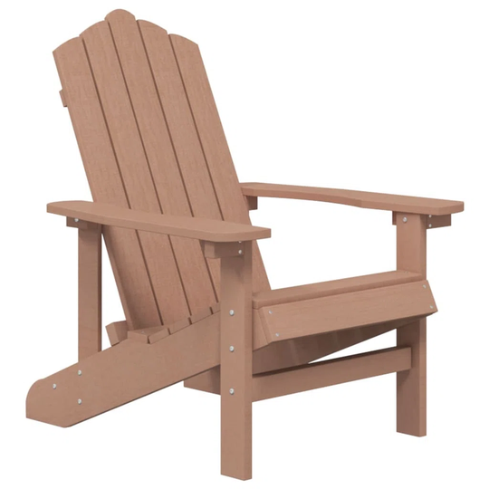 House of Hampton Garden Adirondack Chair With Table HDPE Brown