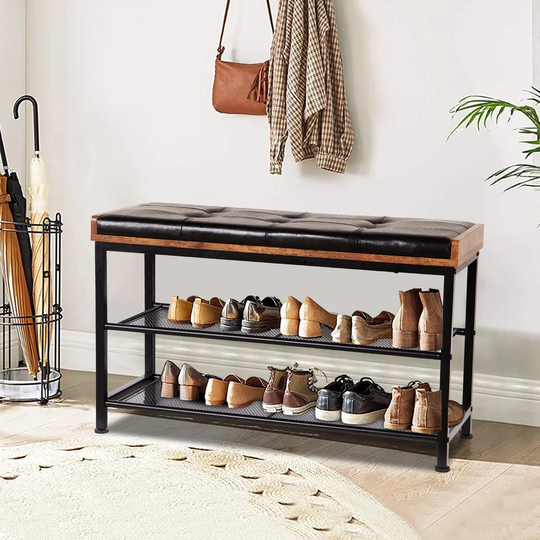 Shipka Wood Storage Bench
