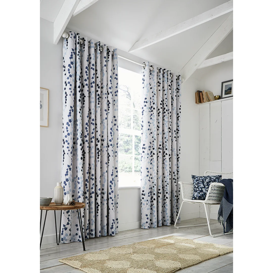 Blowing Grass Lined Eyelet Room Darkening Curtains