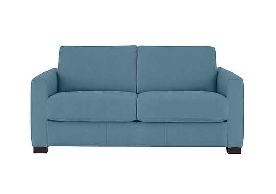 Nicoletti - Alcova 2 Seater Fabric Sofa with Box Arms - Blue