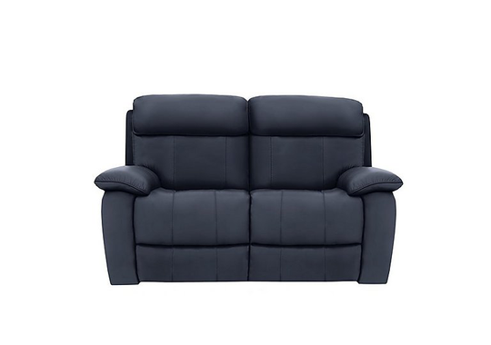 Moreno 2 Seater Leather Sofa - Blue- World of Leather