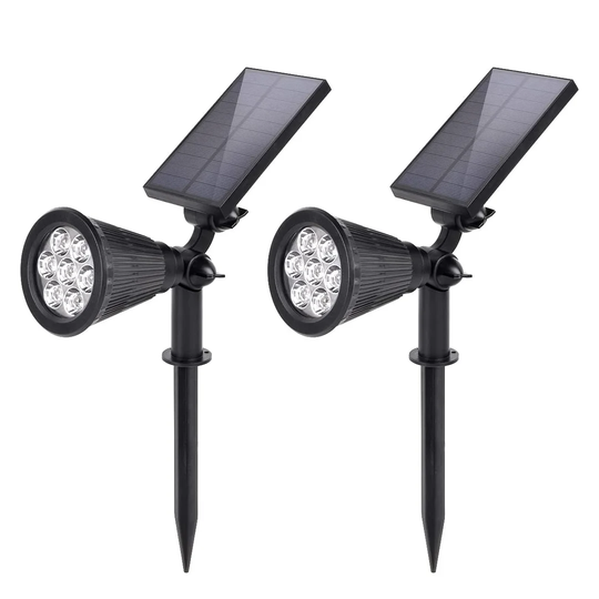 Black Low Voltage Solar Powered Spot Light