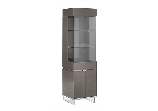 ALF - Corrado 1 Door Right-Hand Curio Cabinet - Brown