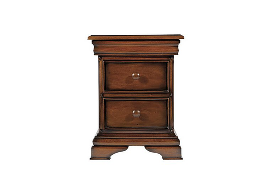 Loxley 3 Drawer Bedside Table - Brown