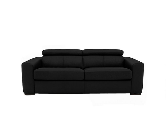 Infinity 3 Seater Leather Sofa Bed - Black- World of Leather