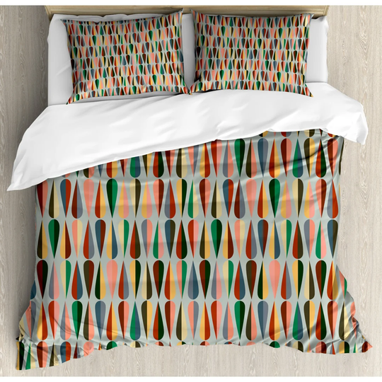 Mindenmines Green/Red/Black Microfibre 350 TC Duvet Cover Set