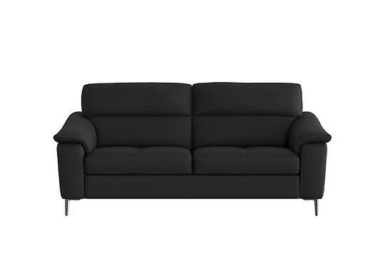 Nicoletti - Maldini 3 Seater Leather Sofa - Black