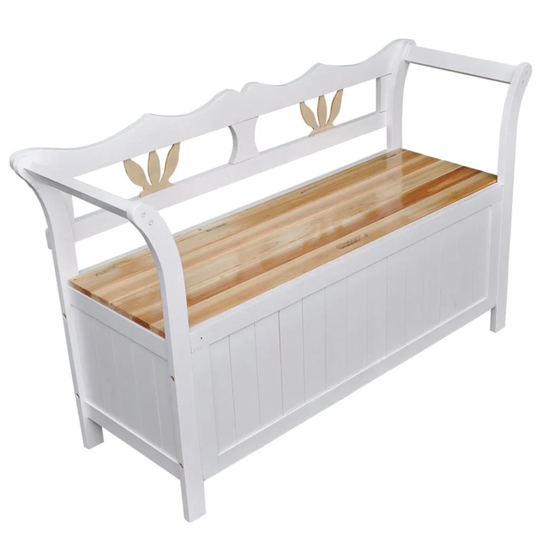 Laila Wood Storage Bench