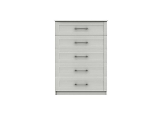 London Bedrooms - Fenchurch 5 Drawer Chest - White