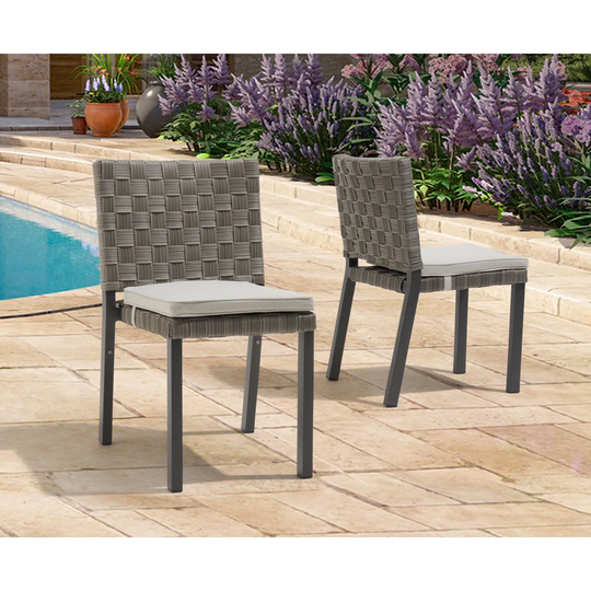 Denetrius Patio Dining Chair with Cushion