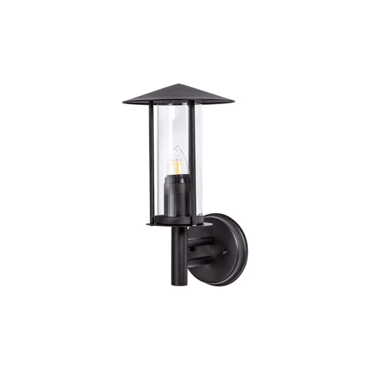 Dalton Wall Lamp 1 Light E27 IP44 Exterior Black/Clear