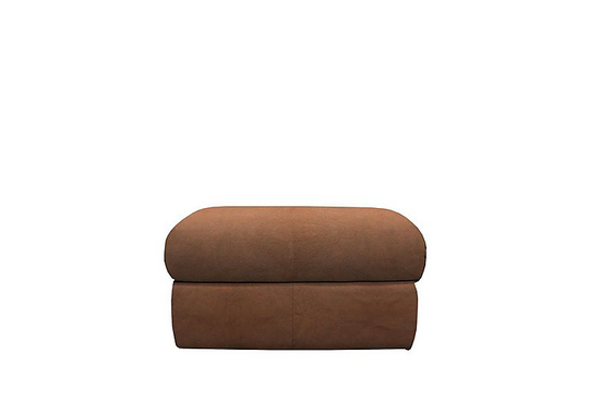 G Plan - Kingsbury Leather Storage Footstool - Brown