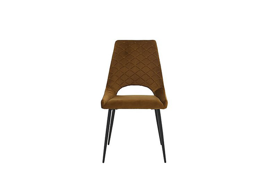 Metallica Fabric Dining Chair - Yellow