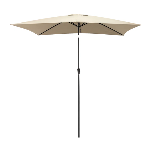 2 X 3 Meter Rectangular Outdoor Market Garden Parasol Patio Table Umbrella With Tilt And Crank