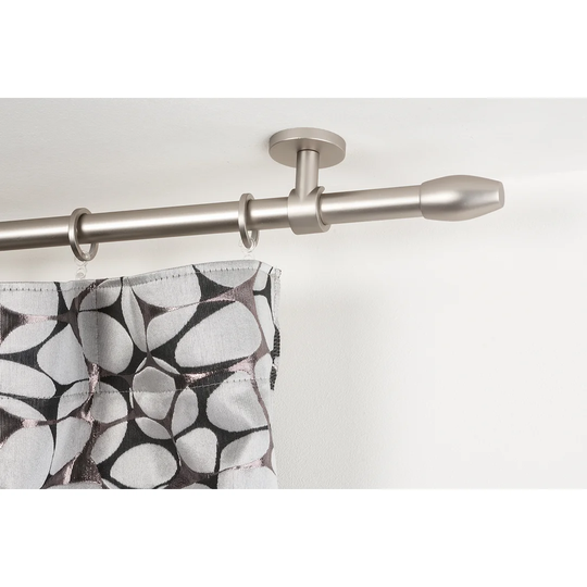 Curtain Pole: Diameter 20 Mm, Lenght 200 Cm, Satin Steel Complete