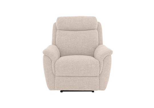 Orlando Fabric Power Recliner Chair with Power Headrests - Cream