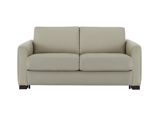 Nicoletti - Alcova 2 Seater Leather Sofa Bed with Box Arms - Grey