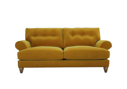 The Lounge Co. - Bronwyn 3 Seater Fabric Classic Back Sofa - Yellow