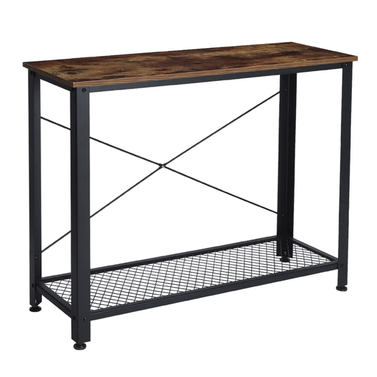 Vintage Console Table Entry Way Console Table With Fixed Rod Sturdy Metal Frame