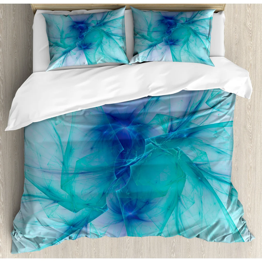 Niangua Blue Microfibre 350 TC Duvet Cover Set