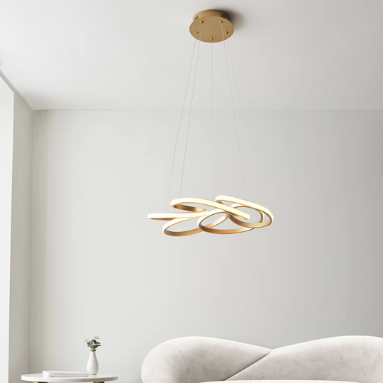 Elisheba 1 - Light Geometric Wagon Wheel LED Pendant