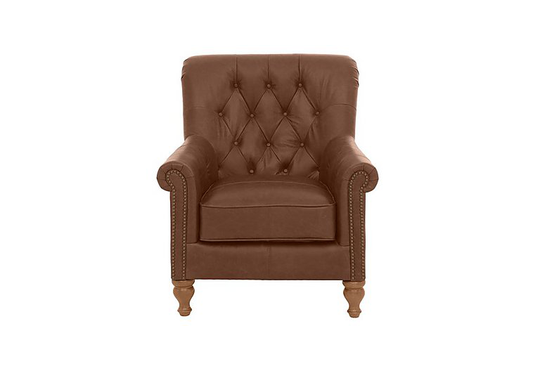 Alexander and James - Lincoln Leather Reading Chair - Brown