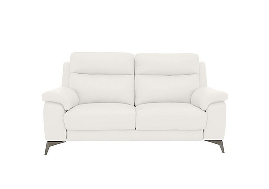 Missouri 2 Seater Leather Sofa - White- World of Leather