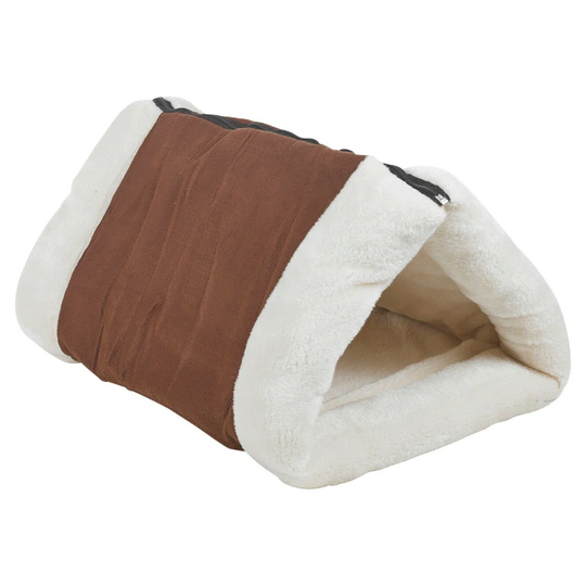 Hinton Cat Tunnel Pillow in Brown/White