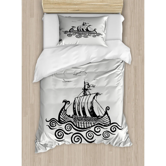 Simms Black/Grey 100% Brushed Microfibre Duvet Cover Set