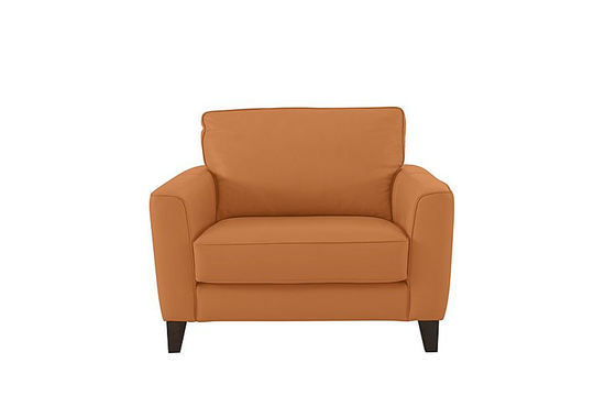 Brondby Leather Cuddle Chair - Yellow- World of Leather