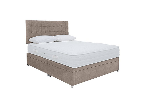 Sleep Story - Ergo 1000 Side Ottoman Divan Set - Double - Natural
