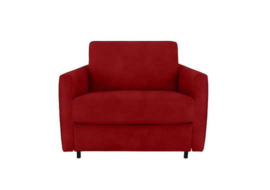 Nicoletti - Alcova Fabric Chair Sofa Bed with Slim Arms - Red