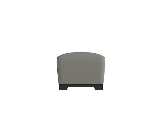 Nicoletti - Ketty Leather D-Shaped Footstool - Grey