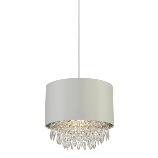 Cornwall 1 - Light Crystal Drum Pendant