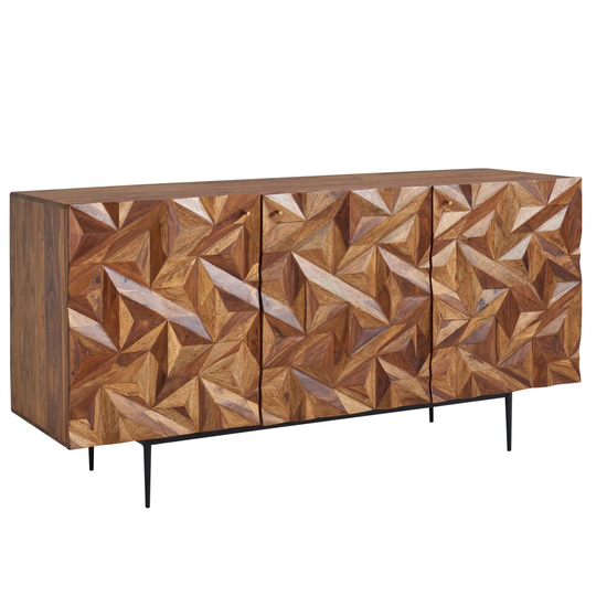 Henbury 144 Cm Wide Sheesham Solid Wood Sideboard