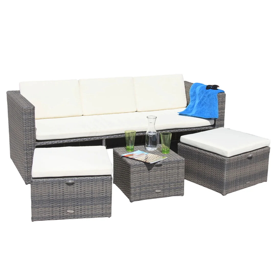 Toey 5 Seater Rattan Sofa Set