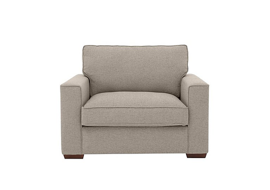 Cory Fabric Snuggle Chair - Natural