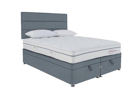 Sleepeezee - Memory Touch Ortho End-lift Ottoman Divan Set - King Size - Blue