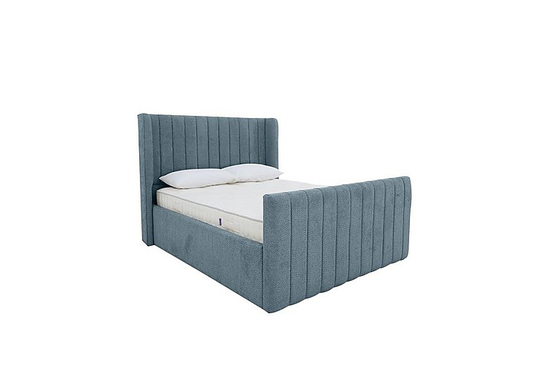 Eira High Foot End Bed Frame - King Size - Blue