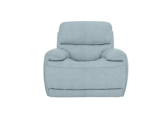 Relax Station Rocco Fabric Power Rocker Armchair with Power Headrest - Blue