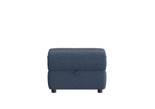 Link Fabric Footstool - Blue