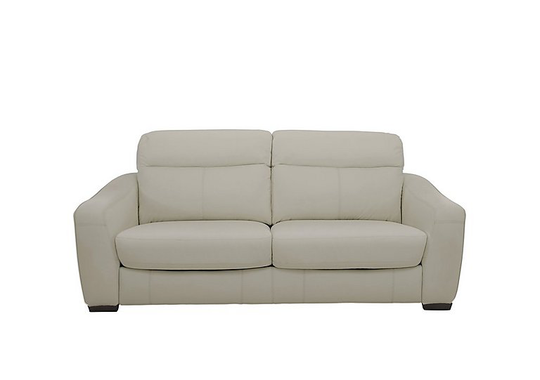 Cressida 3 Seater Leather Sofa Bed - Grey- World of Leather