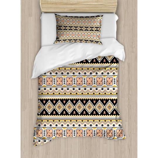 Ruth Grey/Beige 100% Brushed Microfibre Duvet Cover Set
